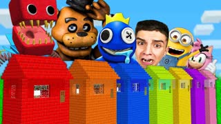 РАЗНОЦВЕТНЫЕ ДОМА В МАЙНКРАФТ ЗОМБАК